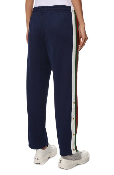 Брюки GUCCI синего цвета по цене 119000 руб., арт. 666495/XJDP4, фото 4 Брюки GUCCI, арт. 666495/XJDP4, фото 4
