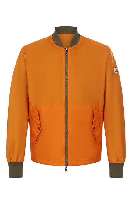 Мужской двусторонняя куртка MONCLER оранжевого цвета, арт. 1A00099/68352 | Фото 1 (Драгоценные камни: Проставлено; Материал подклада: Синтетический материал; Материал сплава: Проставлено; Материал внешний: Синтетический материал; Рукава: Длинные; Длина (верхняя одежда): Короткие)