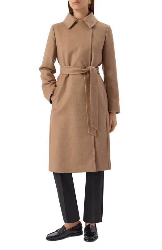 Кашемировое пальто Max Mara Studio C0LLAGE Бежевый  C0LLAGE Фото 3