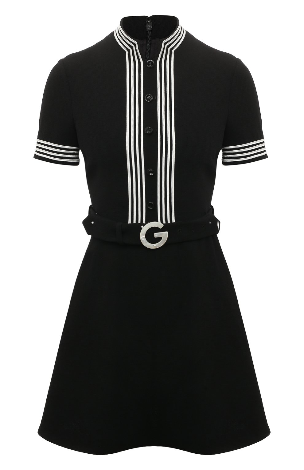 Шерстяное платье GUCCI черного цвета по цене 285120 руб., арт. 643352 ZAFGT, фото 1 Шерстяное платье GUCCI, арт. 643352 ZAFGT, фото 1