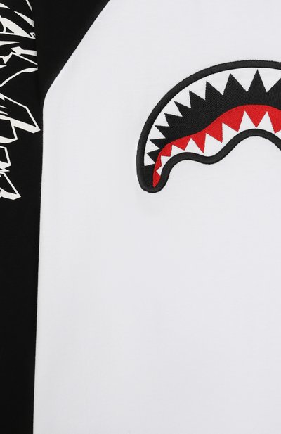 Хлопковый лонгслив SPRAYGROUND белого цвета по цене 10750 руб., арт. SPY1325, фото 3 Хлопковый лонгслив SPRAYGROUND, арт. SPY1325, фото 3