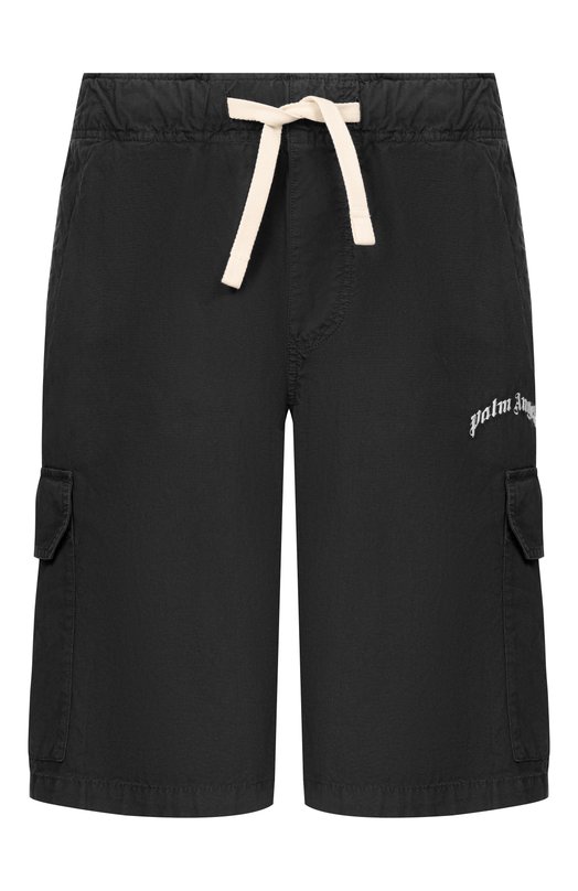 Хлопковые шорты Palm Angels PMCS012S26FAB002 Чёрный PMCS012S26FAB002