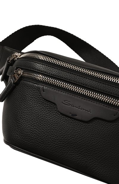 Кожаная поясная сумка SANTONI, арт. UIBBA2365EN-A2IBN01, фото 3