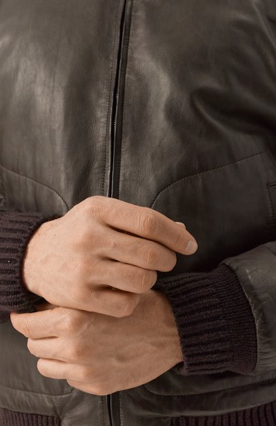 Кожаный бомбер KITON, арт. UW1935V0423F10, фото 5