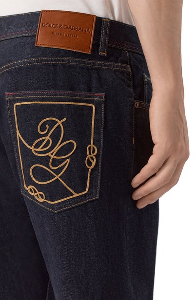 Джинсы classic DOLCE & GABBANA темно-синего цвета по цене 99950 руб., арт. GP14JZ/G8NM1, фото 5 Джинсы classic DOLCE & GABBANA, арт. GP14JZ/G8NM1, фото 5