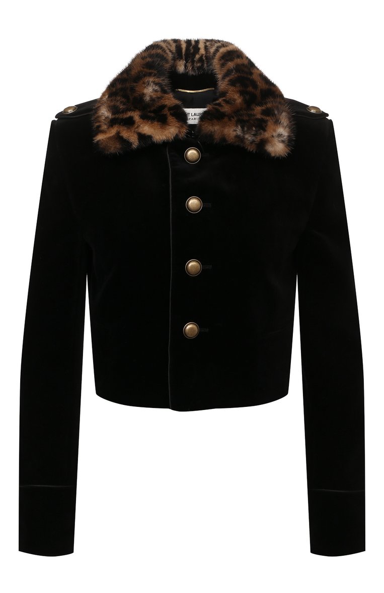 Куртка с меховым воротником SAINT LAURENT, арт. 680997/Y9E08, фото 1