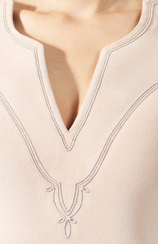 Кожаное платье Jitrois Бежевый, фото 5