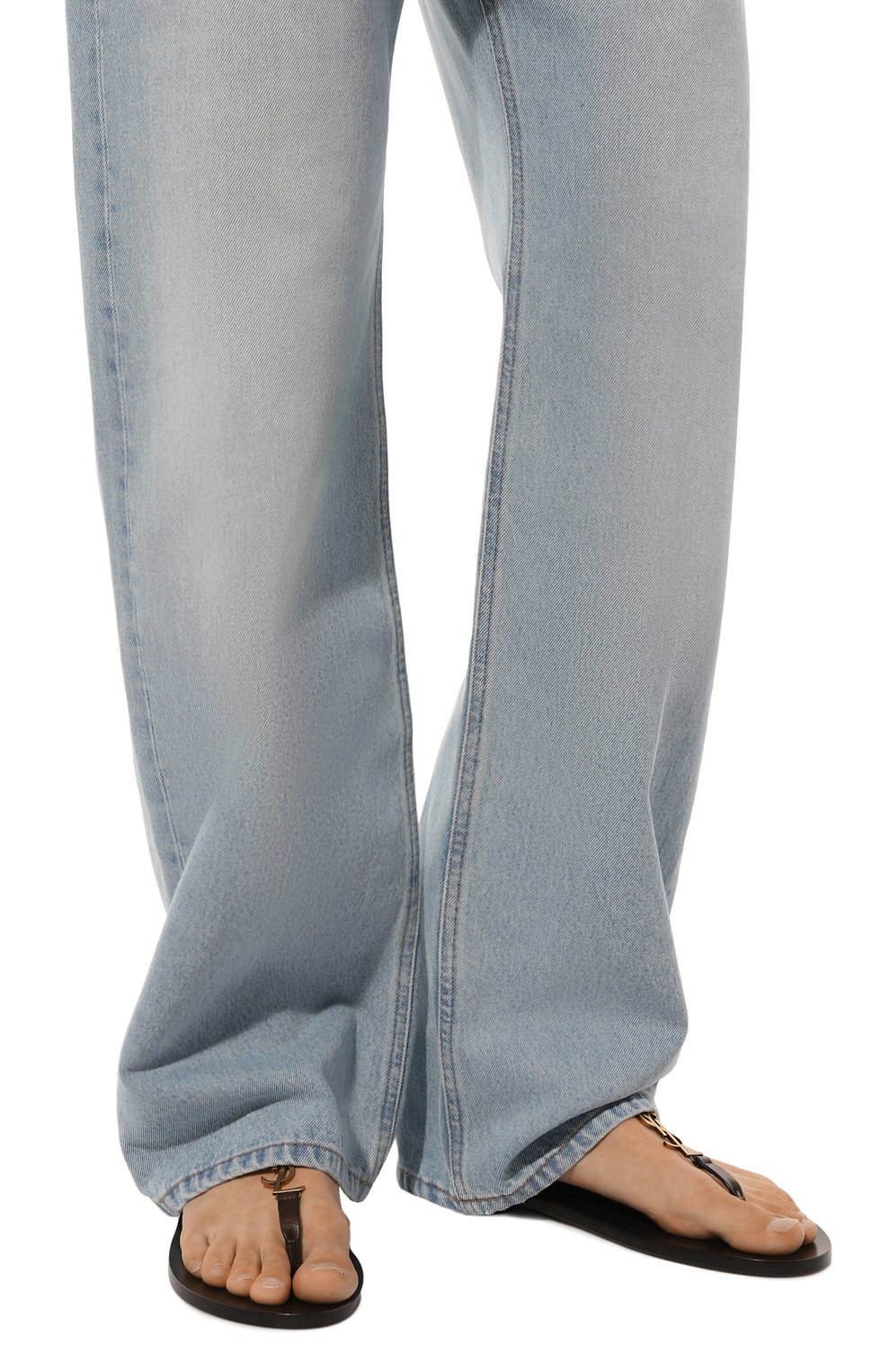 Кожаные шлепанцы cassandre SAINT LAURENT, арт. 775806/DWETT, фото 3