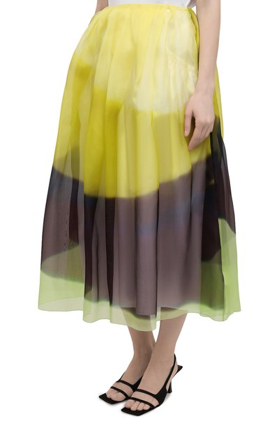 Шелковая юбка DRIES VAN NOTEN желтого цвета по цене 76950 руб., арт. 211-10803-2086, фото 3 Шелковая юбка DRIES VAN NOTEN, арт. 211-10803-2086, фото 3