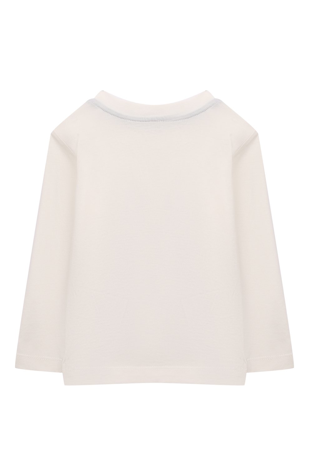 Хлопковый лонгслив MONNALISA кремового цвета по цене 6900 руб., арт. 28D605, фото 2 Хлопковый лонгслив MONNALISA, арт. 28D605, фото 2