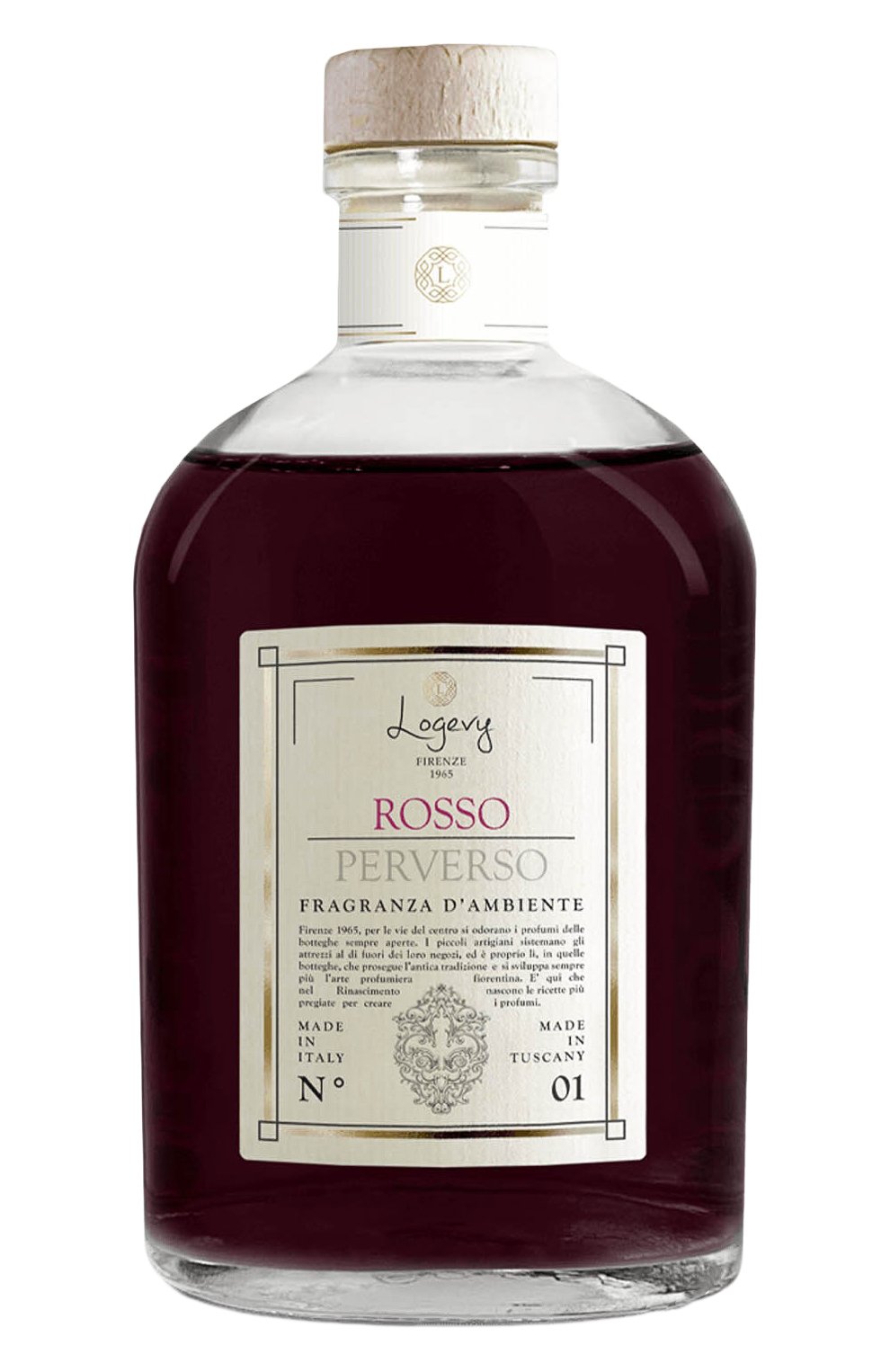 Диффузор rosso perverso / "красное перверсо" (ваза 3000ml + рефил 6x500ml) LOGEVY FIRENZE 1965, арт. 8050519370004, фото 1