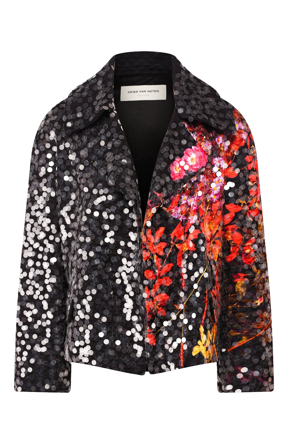Жакет с пайетками DRIES VAN NOTEN черного цвета по цене 422000 руб., арт. 192-10531-8234, фото 1 Жакет с пайетками DRIES VAN NOTEN, арт. 192-10531-8234, фото 1
