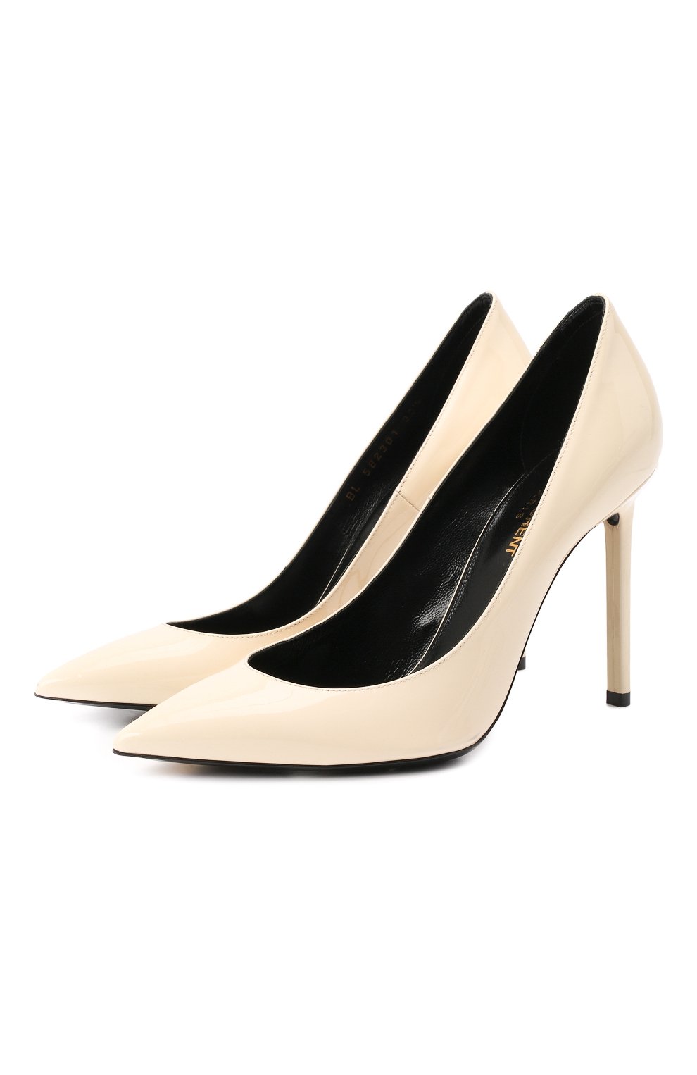 Кожаные туфли zoe SAINT LAURENT кремового цвета по цене 69950 руб., арт. 582301/0NP00, фото 1 Кожаные туфли zoe SAINT LAURENT, арт. 582301/0NP00, фото 1