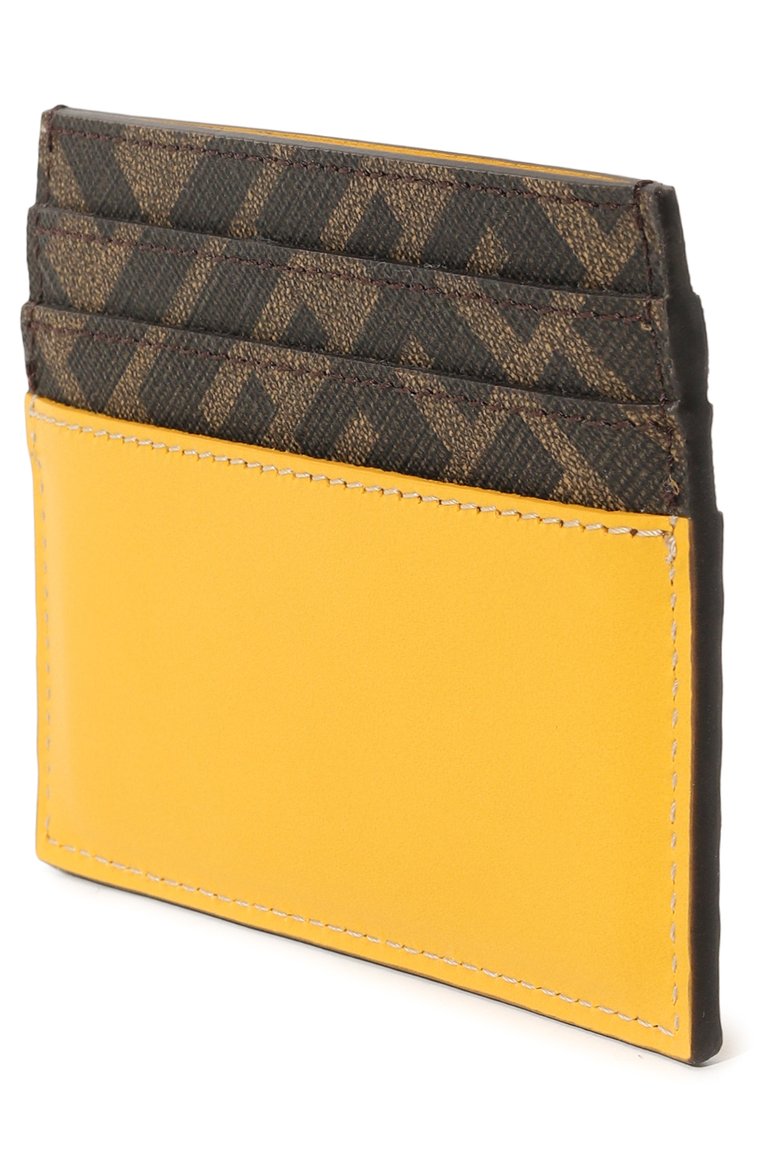 Мужской футляр для кредитных карт FENDI желтого цвета, арт. 7M0164 AFF2 | Фото 2 (Нос: Не проставлено; Материал: Натуральная кожа)