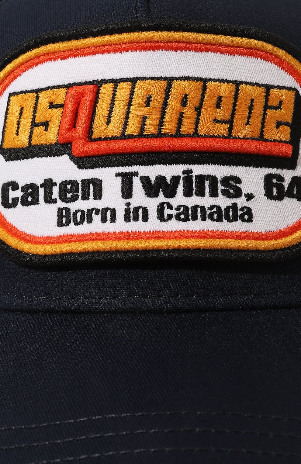 Хлопковая бейсболка DSQUARED2 темно-синего цвета по цене 25150 руб., арт. BCM0677 05C00001, фото 4 Хлопковая бейсболка DSQUARED2, арт. BCM0677 05C00001, фото 4