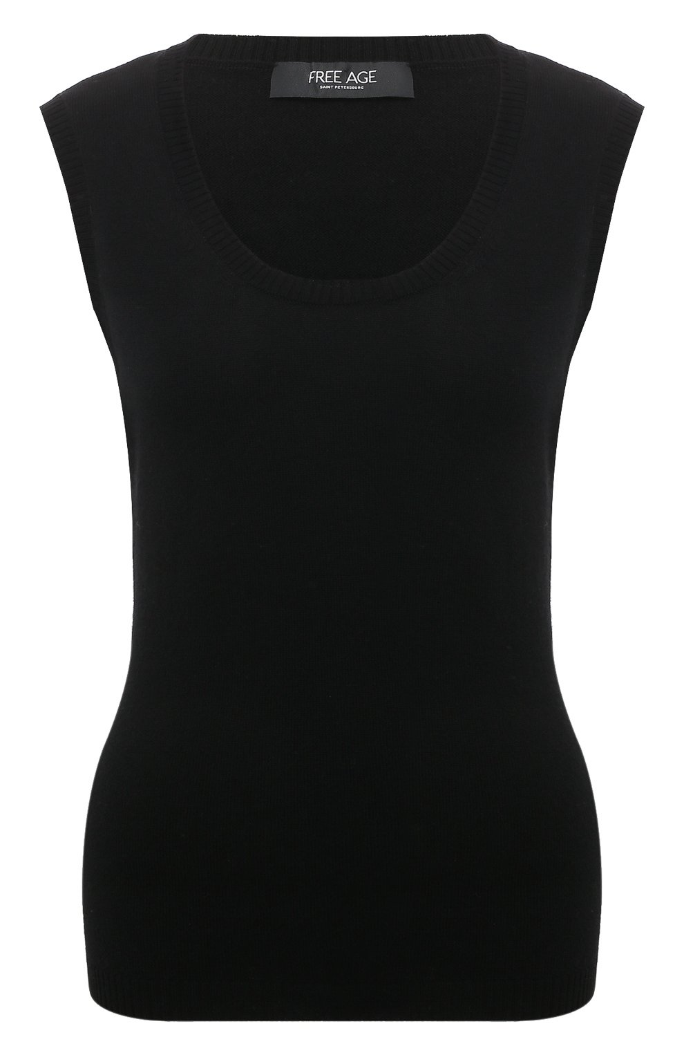 Топ из шерсти и кашемира FREEAGE черного цвета по цене 13860 руб., арт. FWW20020020BK, фото 1 Топ из шерсти и кашемира FREEAGE, арт. FWW20020020BK, фото 1
