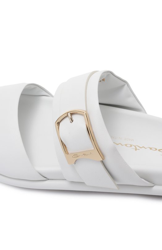 Кожаные шлепанцы Santoni WHXG71510G0MTZZF Белый  WHXG71510G0MTZZF Фото 7