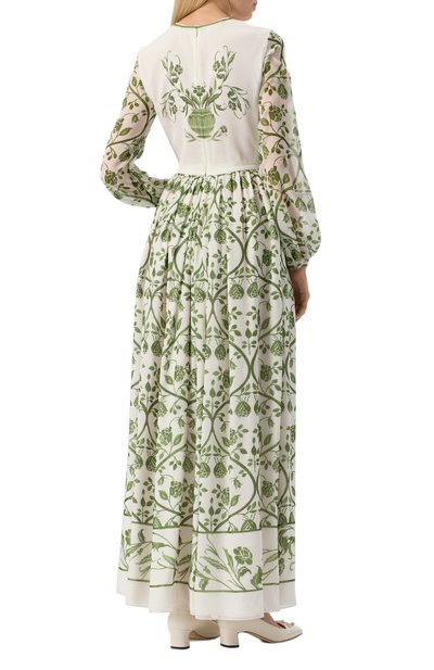 Шелковое платье GIAMBATTISTA VALLI зеленого цвета по цене 786000 руб., арт. 25SSPVCA5123-43PRI, фото 4 Шелковое платье GIAMBATTISTA VALLI, арт. 25SSPVCA5123-43PRI, фото 4