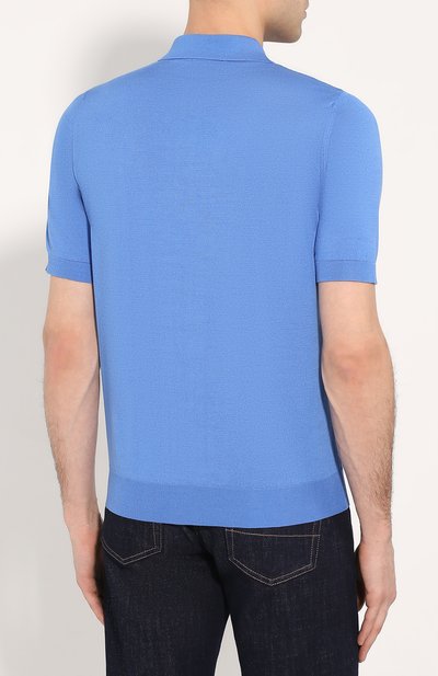 Поло с отделкой из кожи аллигатора ZILLI, арт. MBT-PZ092-CR0C1/MC03/AMIS, фото 4