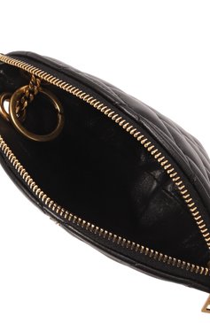 Женский клатч sade SAINT LAURENT черного цвета, арт. 802198/AAAJU | Фото 5 (Драгоценные камни: Проставлено; Размер: mini; Женское Кросс-КТ: Клатч-клатчи, Вечерняя сумка; Материал сплава: Проставлено; Материал: Натуральная кожа)