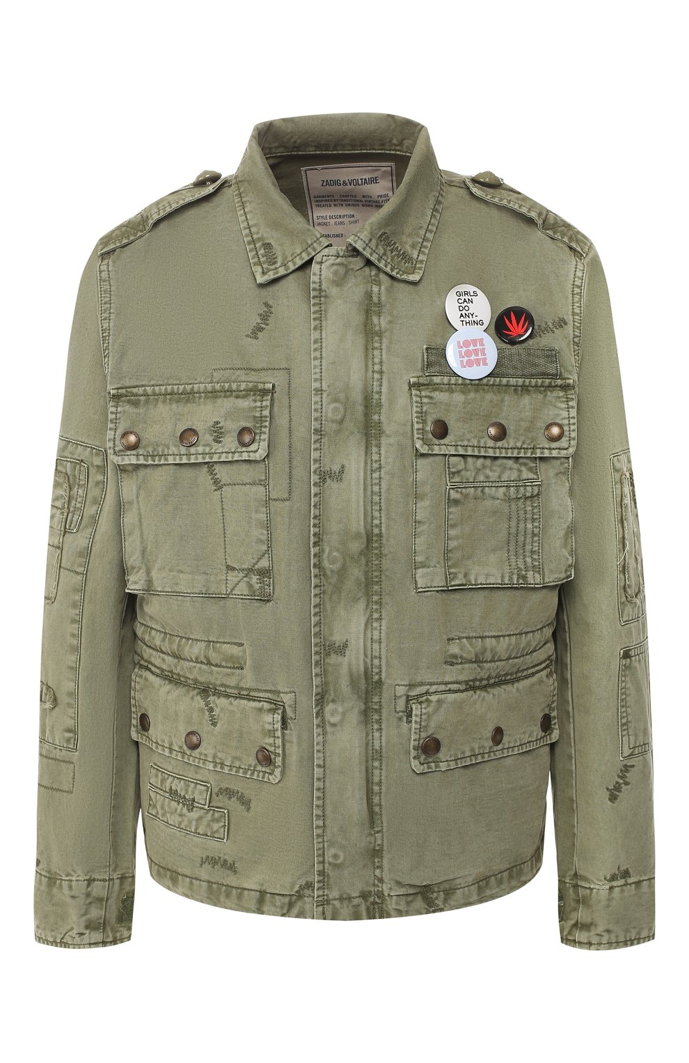 Хлопковая куртка ZADIG AND VOLTAIRE, арт. SHC02902F, фото 1