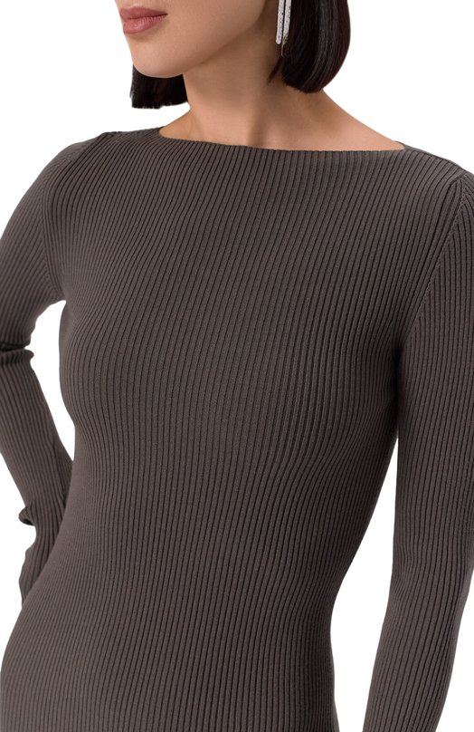 Платье из вискозы Rick Owens RP02E4616/RIBVI Серый  RP02E4616/RIBVI Фото 5