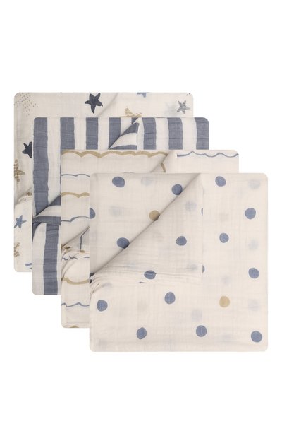 Комплект из четырех пеленок ADEN+ANAIS разноцветного цвета по цене 7720 руб., арт. 2046, фото 1 Комплект из четырех пеленок ADEN+ANAIS, арт. 2046, фото 1