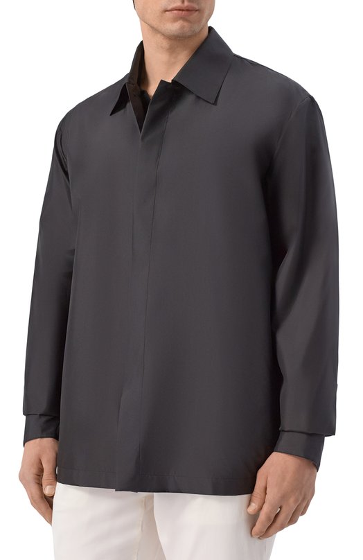 Шелковая куртка-рубашка MVST M26.2PM.B007/F020 Чёрный  M26.2PM.B007/F020 Фото 3