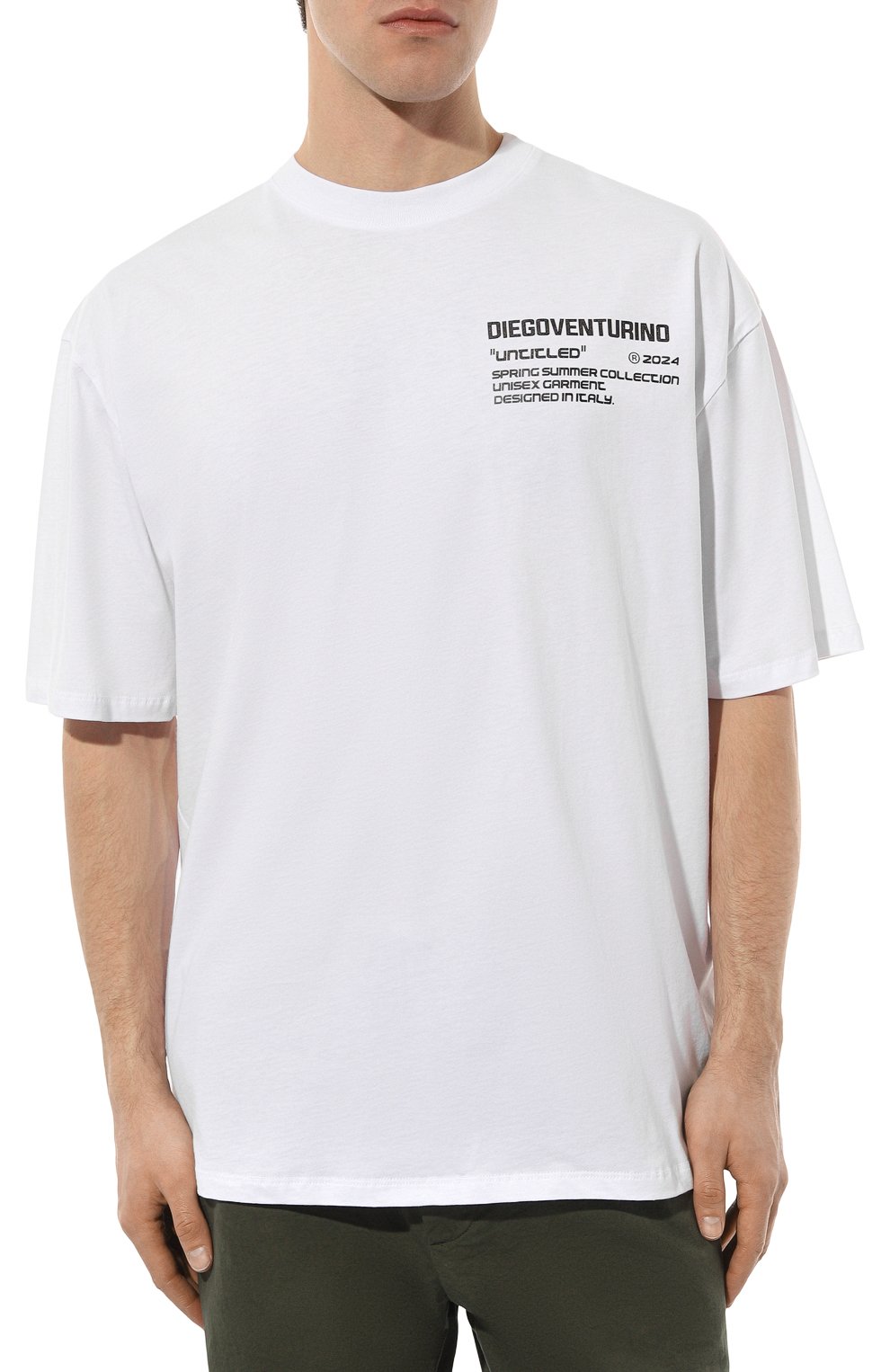 Хлопковая футболка DIEGO VENTURINO, арт. D3S4TS0BASIC2, фото 3