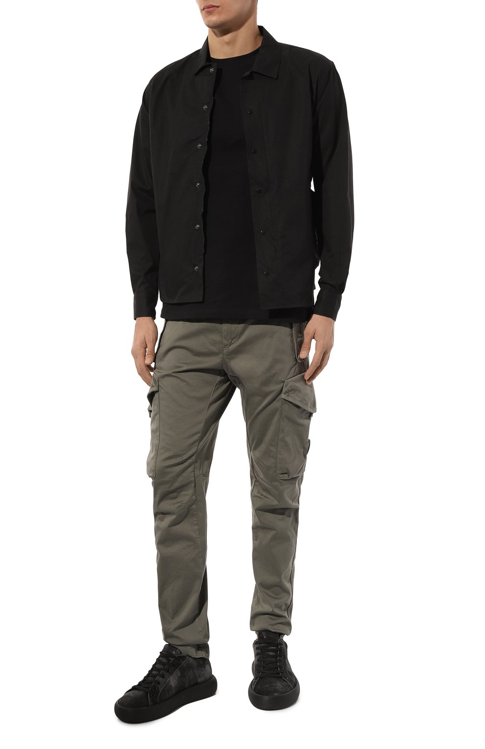 Хлопковая рубашка C.P. COMPANY черного цвета по цене 41700 руб., арт. 16CLSH023A006472A, фото 2 Хлопковая рубашка C.P. COMPANY, арт. 16CLSH023A006472A, фото 2