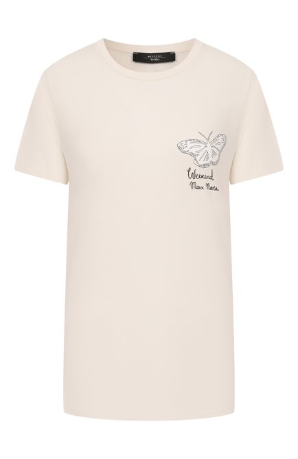 Женская хлопковая футболка WEEKEND MAX MARA, арт. GUGLIA