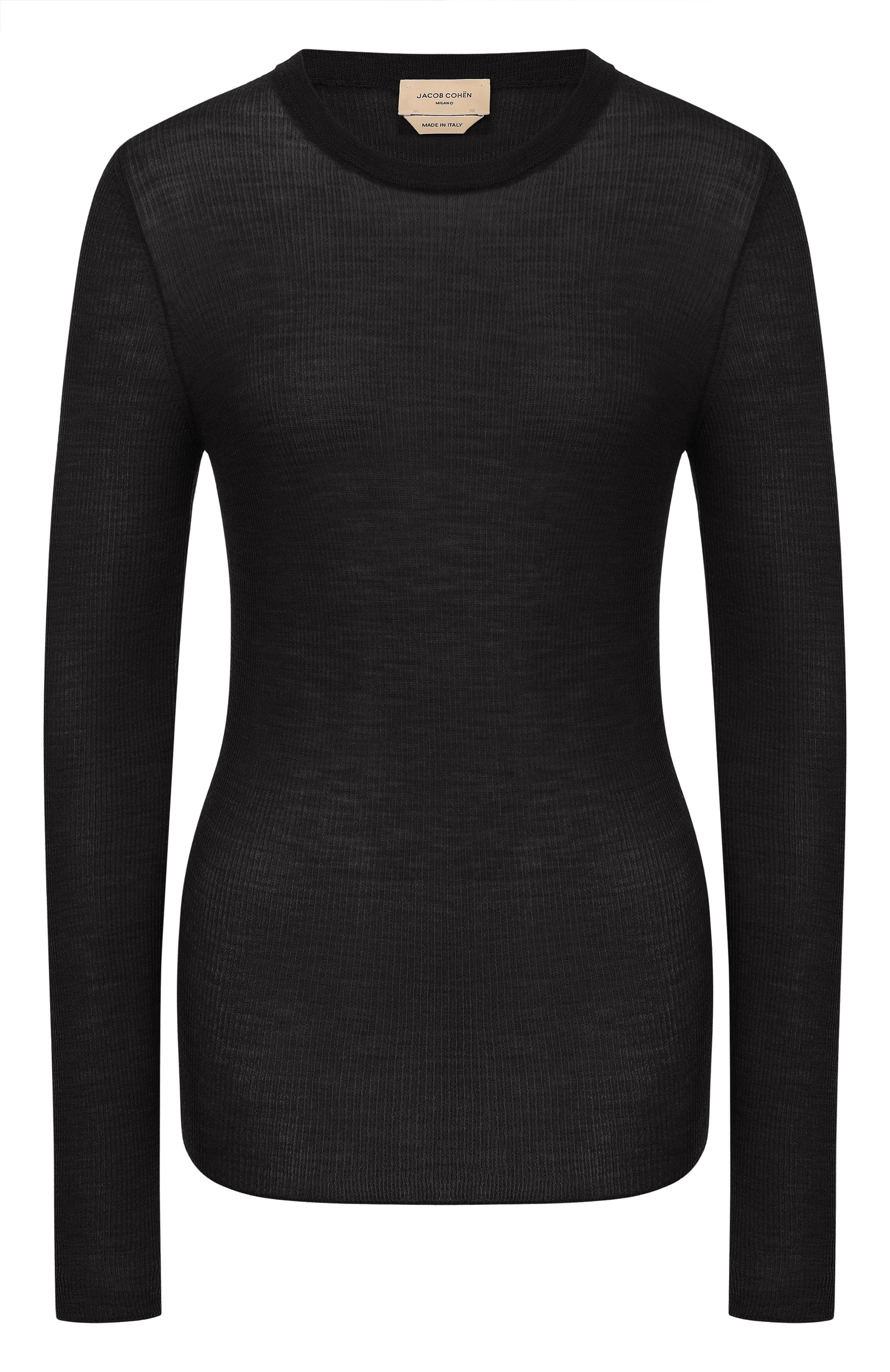 Пуловер JACOB COHEN черного цвета по цене 57250 руб., арт. 25I P/JDM_SG009 000 X0024 FL, фото 1 Пуловер JACOB COHEN, арт. 25I P/JDM_SG009 000 X0024 FL, фото 1