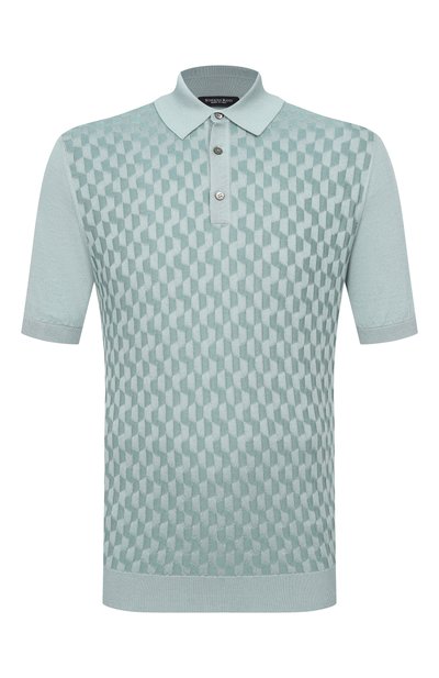 Мужская поло из шелка и хлопка STEFANO RICCI, арт. K818110P13/F26176