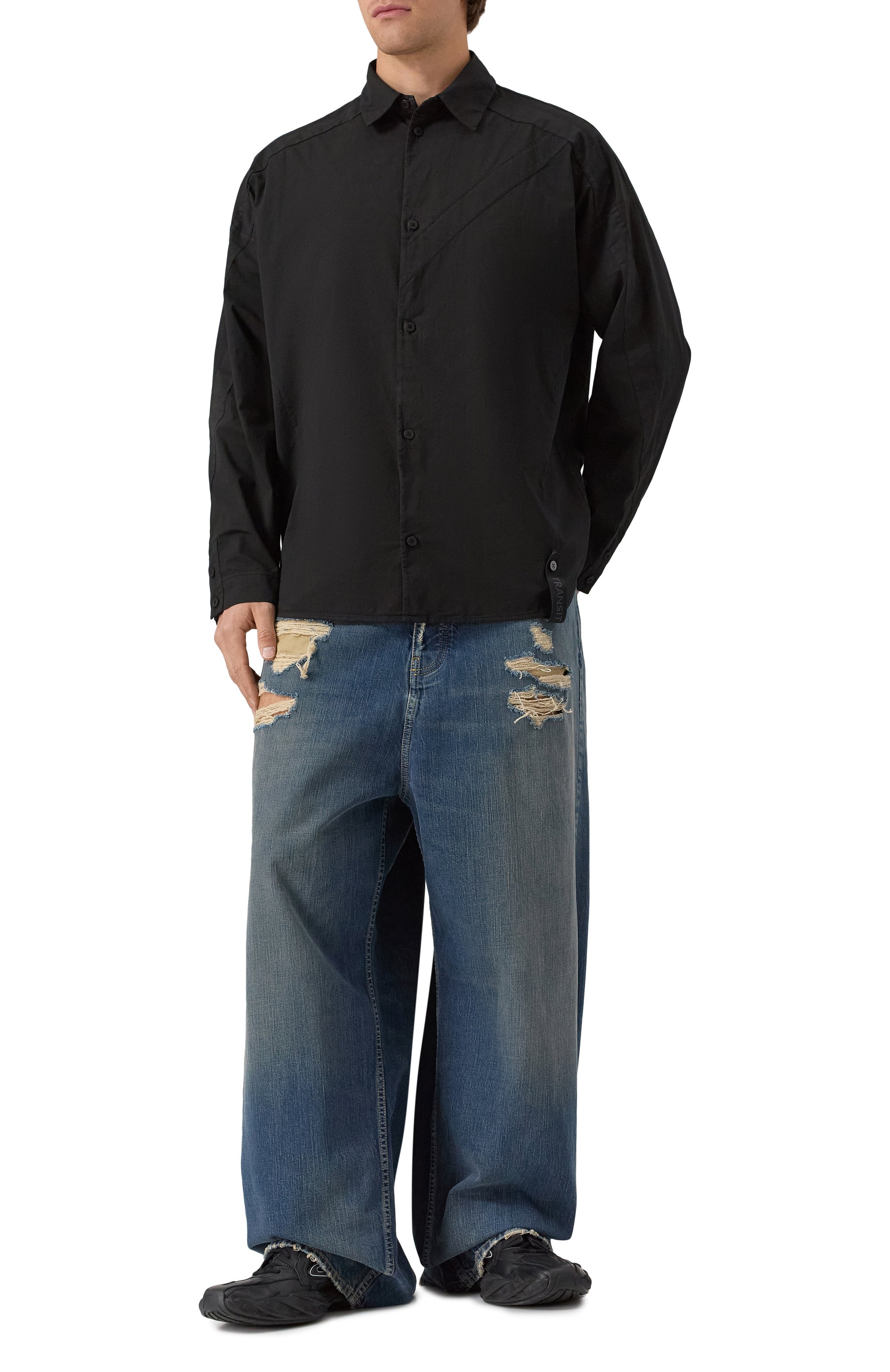 Хлопковая рубашка TRANSIT, арт. CFUTRBT295, фото 2