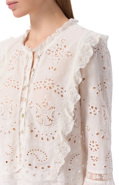 Хлопковая блузка LOVE SHACK FANCY, арт. T1512-3233, фото 5