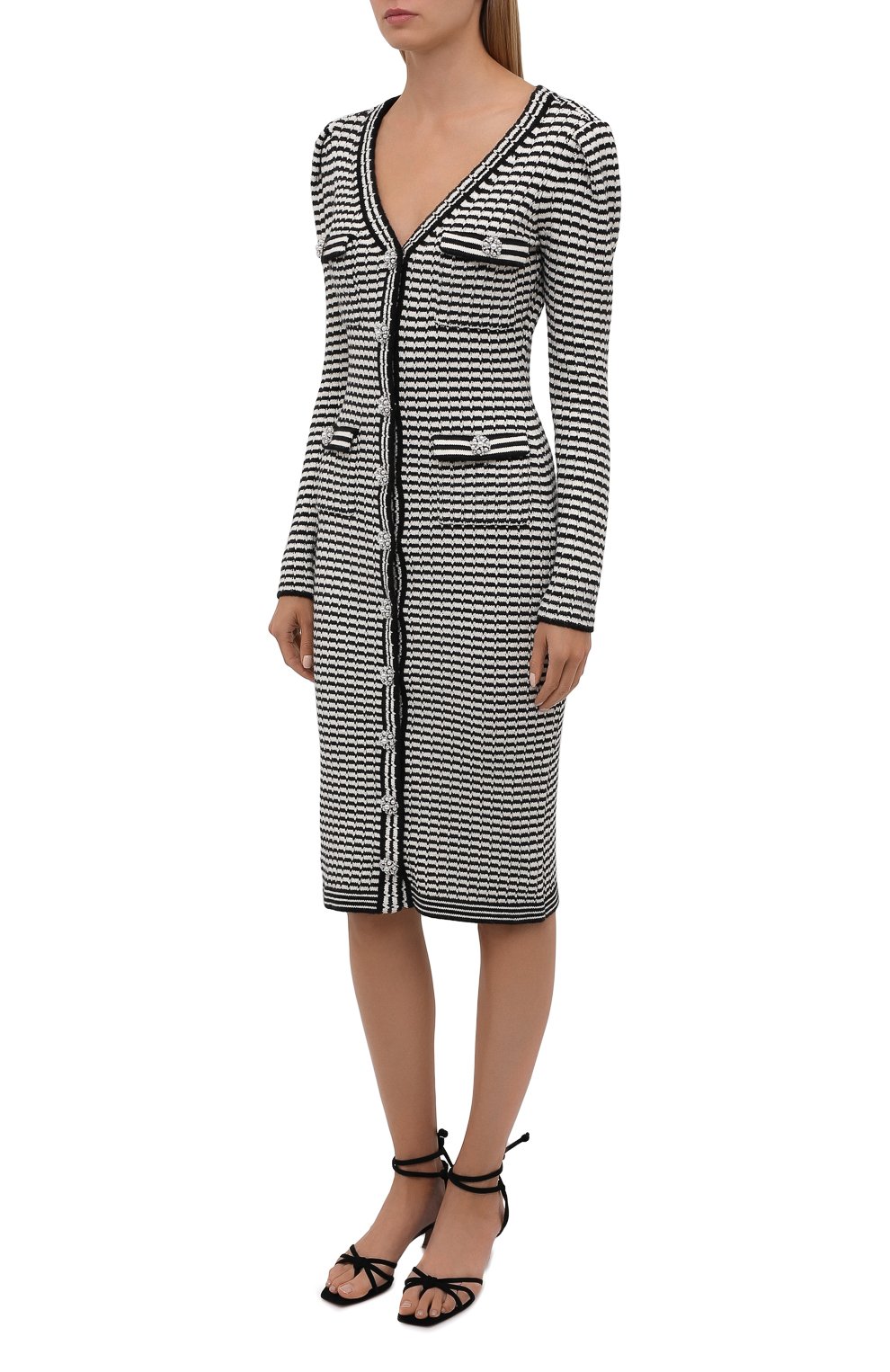 Платье из хлопка и шерсти SELF-PORTRAIT, арт. PF21-947, фото 2