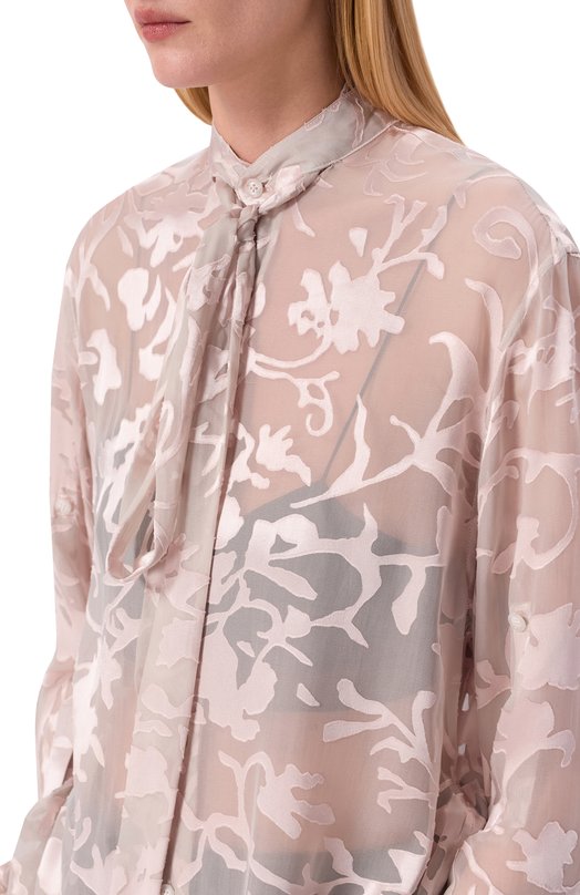 Блузка из вискозы Ann Demeulemeester B0013768/FA715 Розовый  B0013768/FA715 Фото 5
