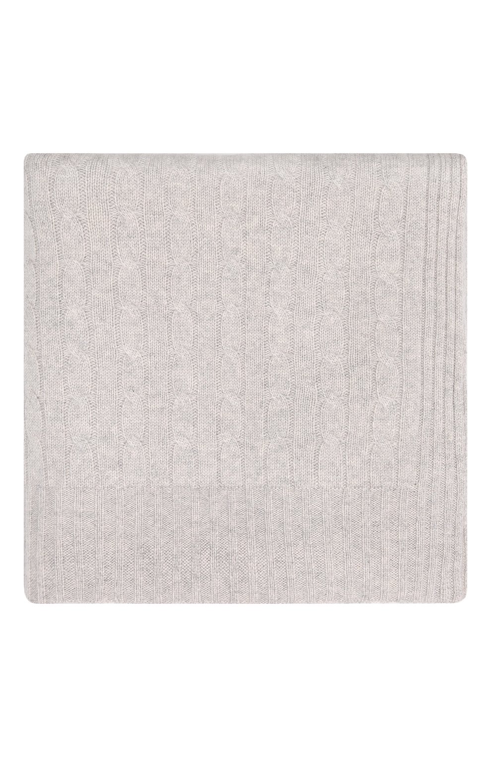 Кашемировый плед cable RALPH LAUREN светло-серого цвета по цене 54300 руб., арт. 650511448, фото 2 Кашемировый плед cable RALPH LAUREN, арт. 650511448, фото 2