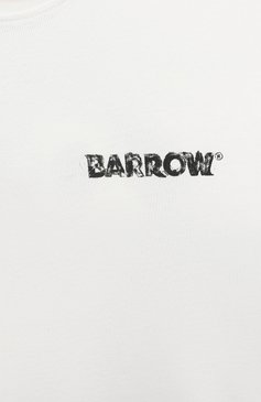 Детская хлопковая футболка BARROW белого цвета, арт. S4BKJUTH022 | Фото 3 (Рукава: Короткие; Материал сплава: Проставлено; Материал внешний: Хлопок; Мальчики Кросс-КТ: Футболка-одежда; Драгоценные камни: Проставлено)