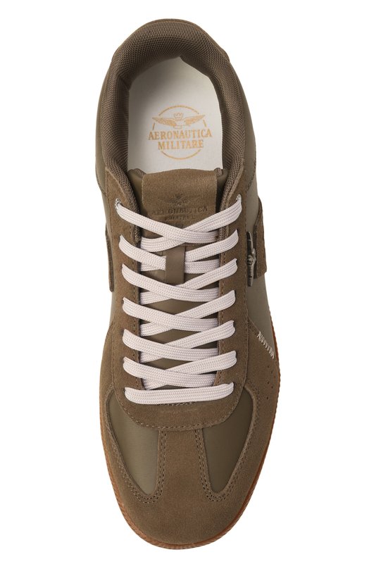 Кожаные кеды Aeronautica Militare SC0315UPL00244 Хаки  SC0315UPL00244 Фото 6
