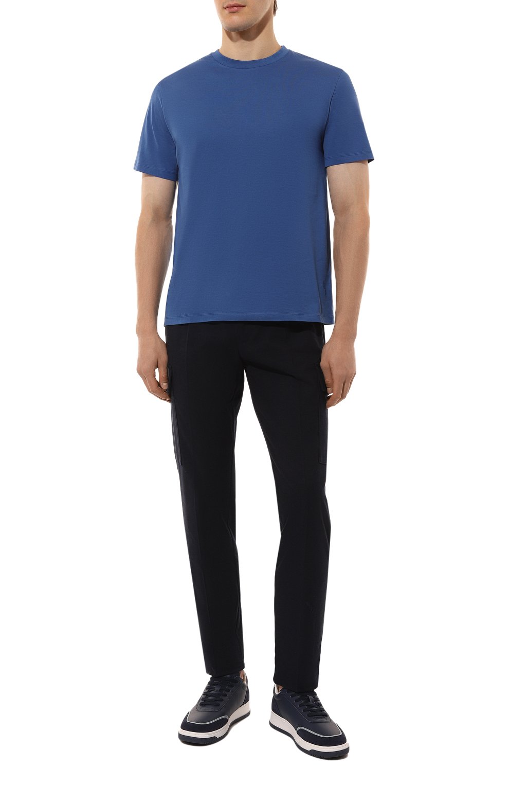 Хлопковая футболка VAN LAACK синего цвета по цене 13250 руб., арт. PA0L0/Z20044, фото 2 Хлопковая футболка VAN LAACK, арт. PA0L0/Z20044, фото 2