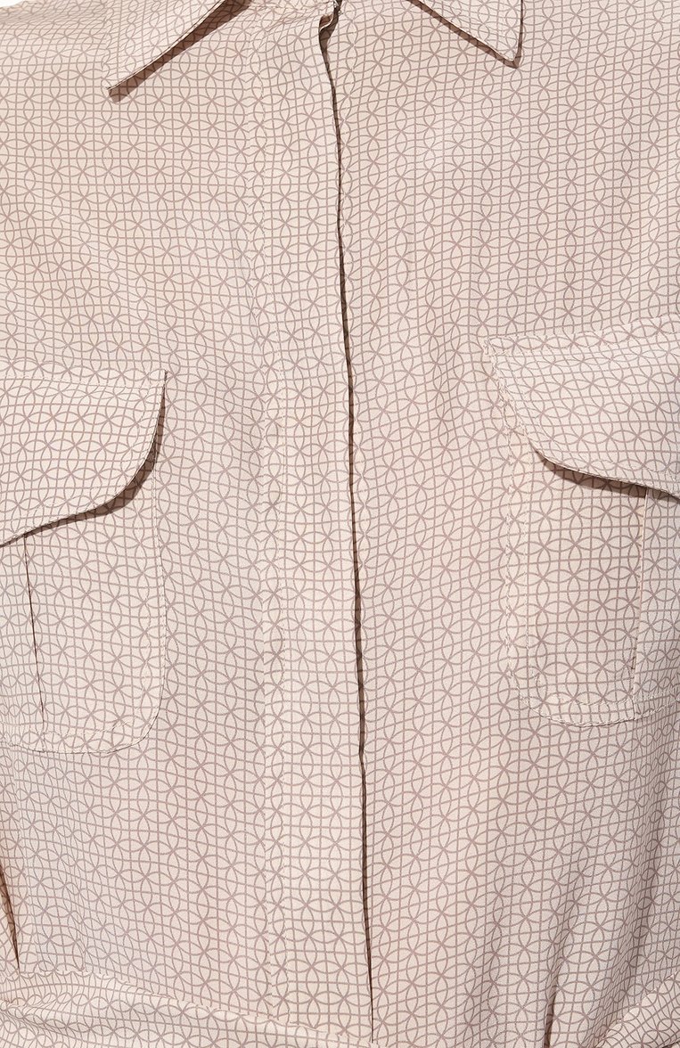 Женское атласное платье KITON светло-бежевого цвета, арт. D47H321K0978C_D47T321K0978C_D47Z321K0978C | Фото 5 (Материал внешний: Шелк; Рукава: Длинные; Длина Ж (юбки, платья, шорты): Макси; Женское Кросс-КТ: Платье-одежда; Стили: Кэжуэл; Случай: Повседневный; Автоматизация состава: Проставлено; Автоматизация ТО: Проставлено)
