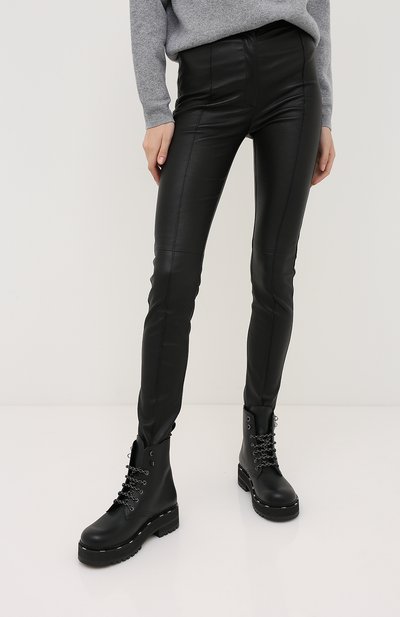 Кожаные брюки VALENTINO, арт. UB3NF00Y45H, фото 3