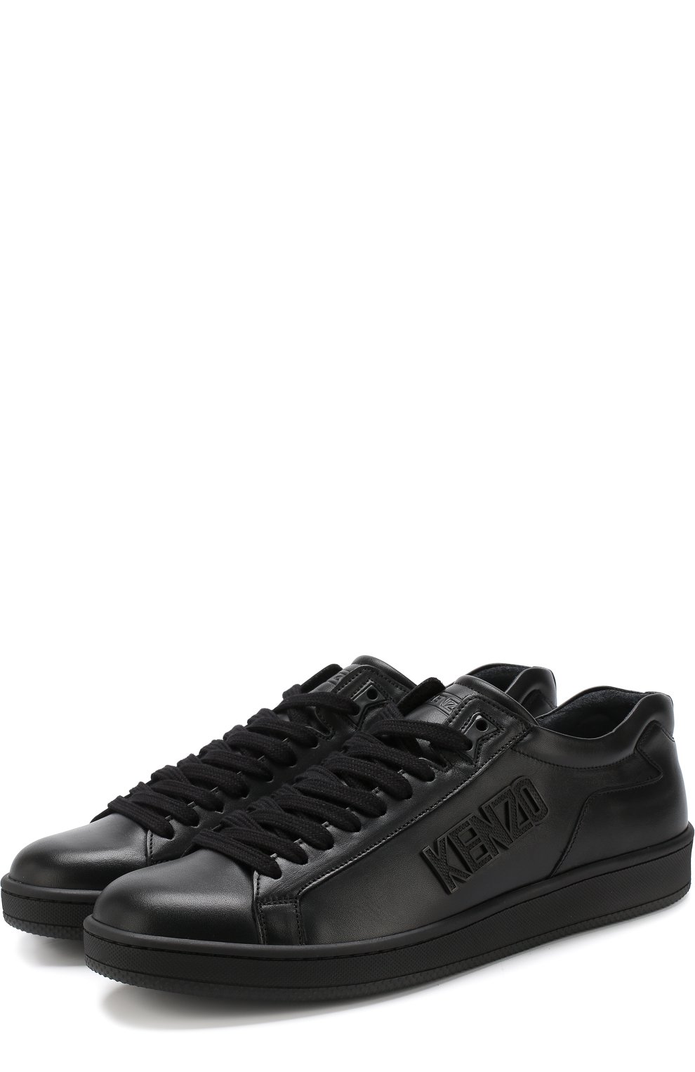 Кожаные кеды KENZO черного цвета по цене 36950 руб., арт. 5SN127L50, фото 1 Кожаные кеды KENZO, арт. 5SN127L50, фото 1