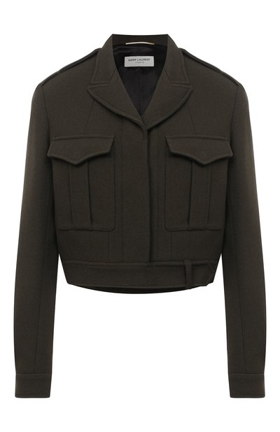 Женский шерстяной жакет SAINT LAURENT, арт. 633792/Y5B59