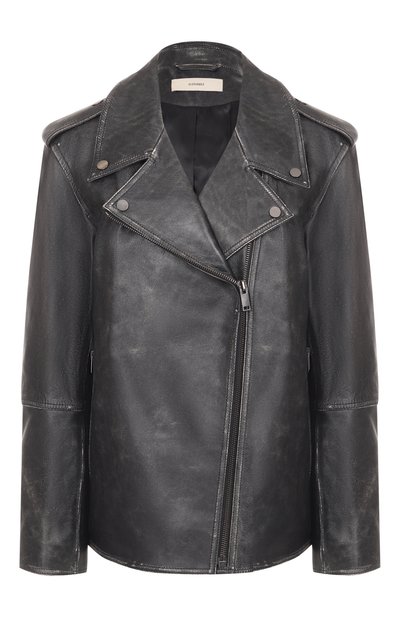 hia_　0507 Женская темно-коричневая кожаная куртка CHAUD STUDIO купить