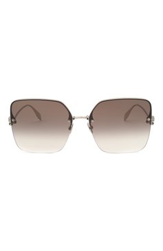 Женские солнцезащитные очки ALEXANDER MCQUEEN серебряного цвета, арт. AM0271S-001 | Фото 3 (Тип очков: С/з; Материал: Металл; Региональные ограничения белый список (Axapta Mercury): Не проставлено; Нос: Не проставлено; Очки форма: Квадратные; Оптика Гендер: оптика-женское)