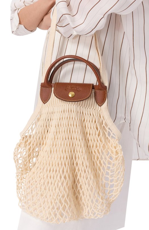 Сумка Le Pliage Filet Mesh large Longchamp 10121HVH/HVH Кремовый  10121HVH/HVH Фото 2