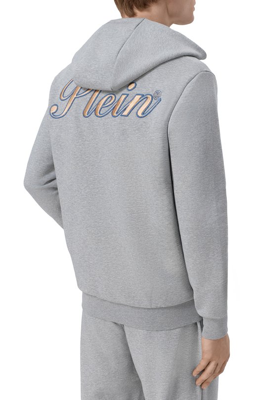 Хлопковая толстовка Philipp Plein SAFC MJB3953 PTE180N Серый  SAFC MJB3953 PTE180N Фото 4