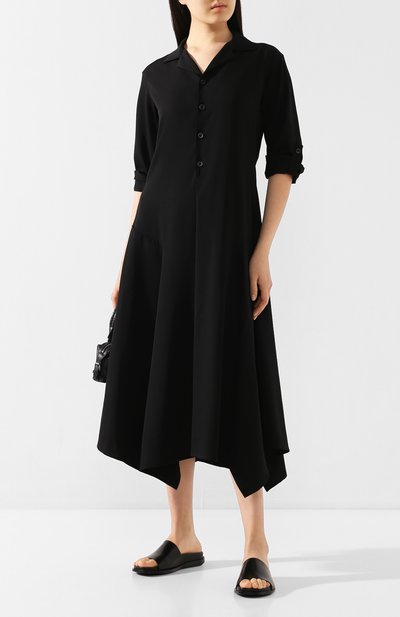 Шерстяное платье YOHJI YAMAMOTO, арт. NN-D08-100, фото 2